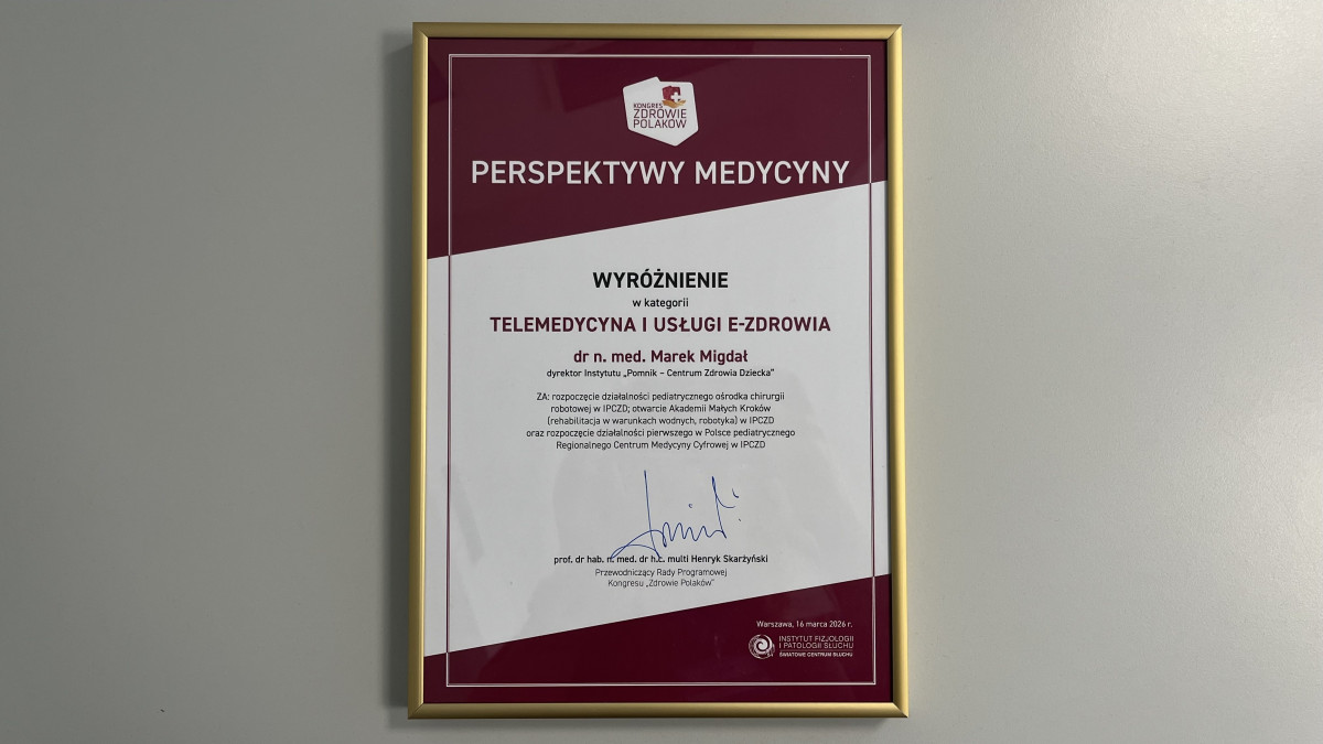 Perspektywy Medycyny – wyróżnienie dla IPCZD